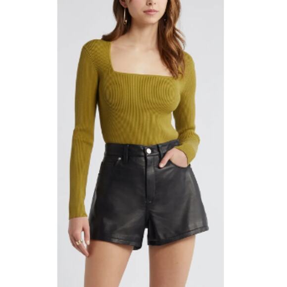 New ~ OPEN EDIT NORDSTROM ~ Viscose Black Long Sleeve Knitted Blouse Top Size S - Picture 3 of 8